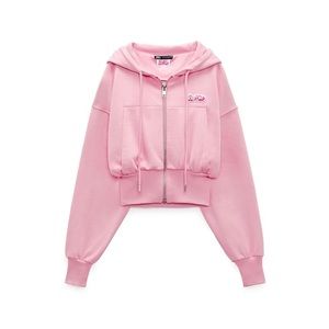 NWT Zara x Barbie cropped hoodie